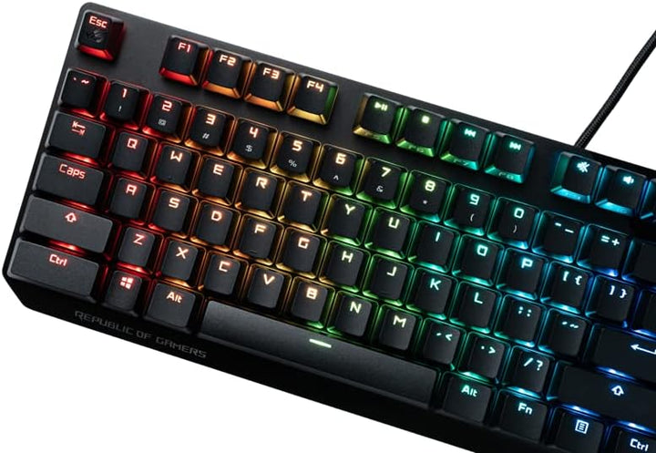 ASUS ROG PBT Doubleshot Keycap Set (Tastenkappen, robustes PBT, verkürzter Schaft, mittelhohe Profil