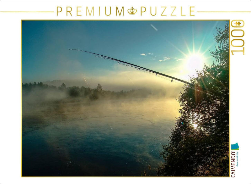 CALVENDO Puzzle Ruhig Werden - Angeln 1000 Teile Lege-Grösse 64 x 48 cm Foto-Puzzle Bild von Peter R