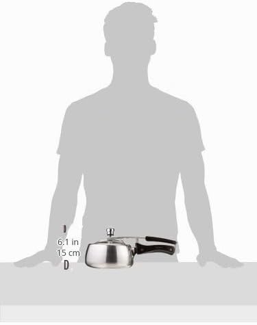 HAWKINS HC15 Contura Schnellkochtopf, 1,5 l, klein, Aluminium, 1.5 liters, Silber 1.5 litre, 1.5 lit