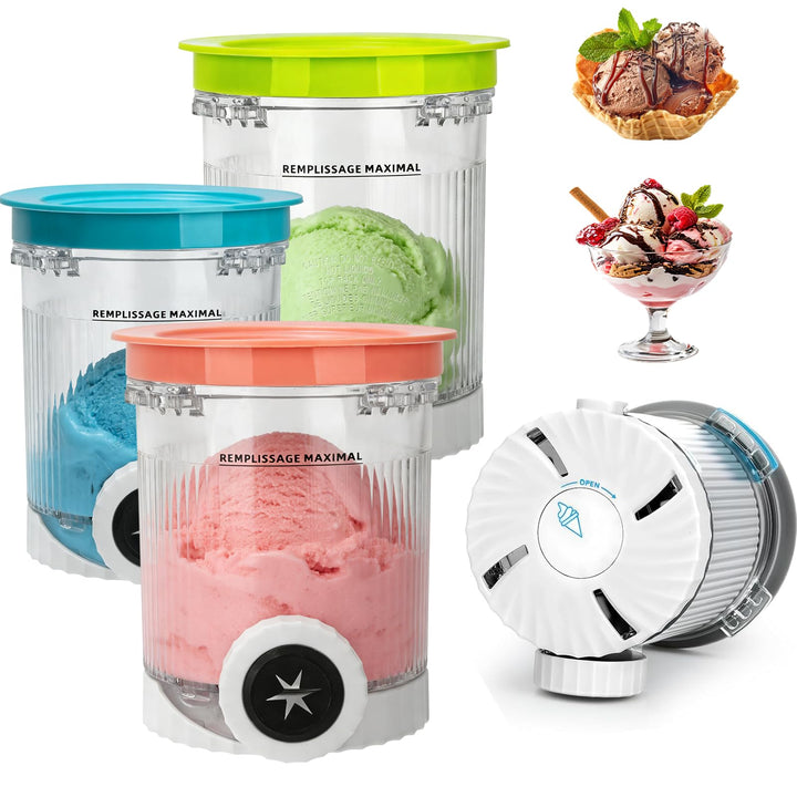 Ersatzbehälter Kompatibel mit Ninja Swirl Creami NC700 NC701 Serien,Behälter für Ninja Creami Eismas