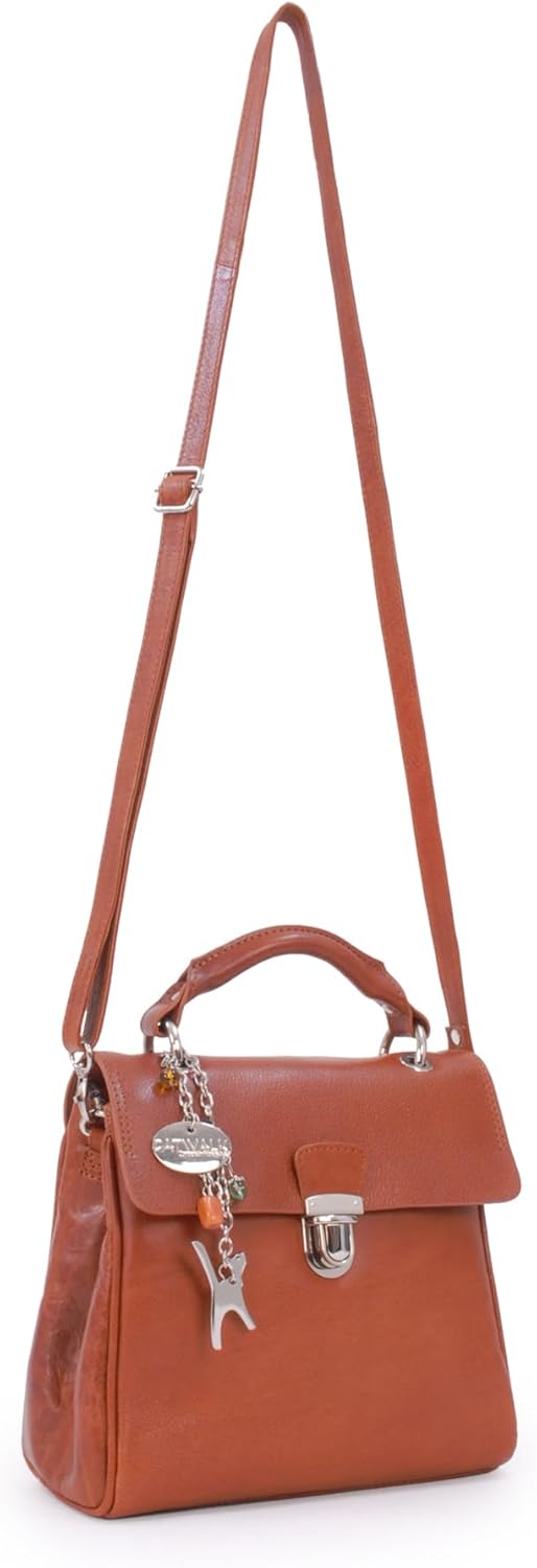 Catwalk Collection Handbags - Damen Leder Umhängetasche - Crossbody Bag/Handtasche Mittelgross - Ver