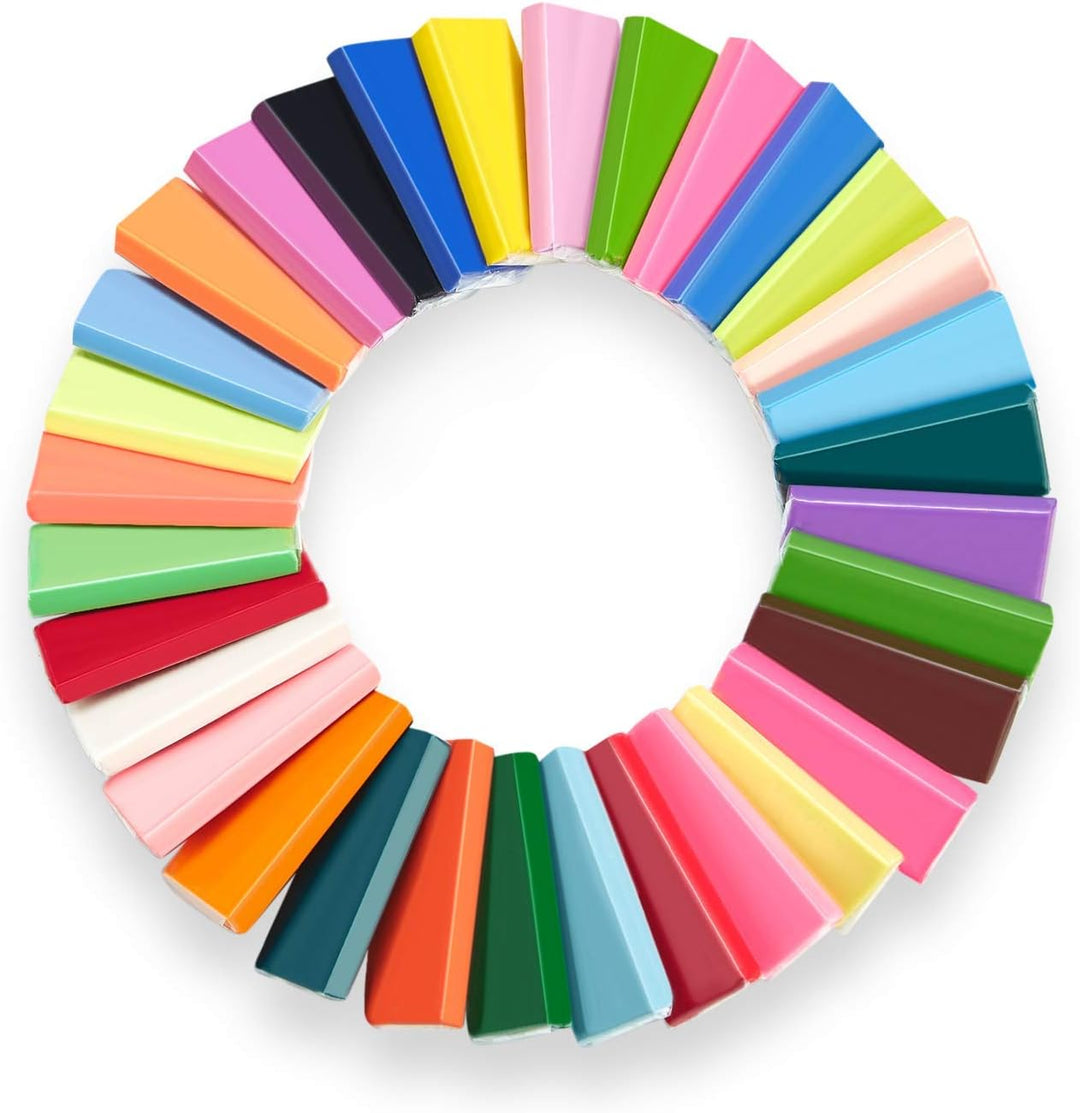 Polymer Clay Set - 36 Farben 900g/1.98LB Polymer Clay Ofen Backen Lehm Figur DIY Basteln & Modellier