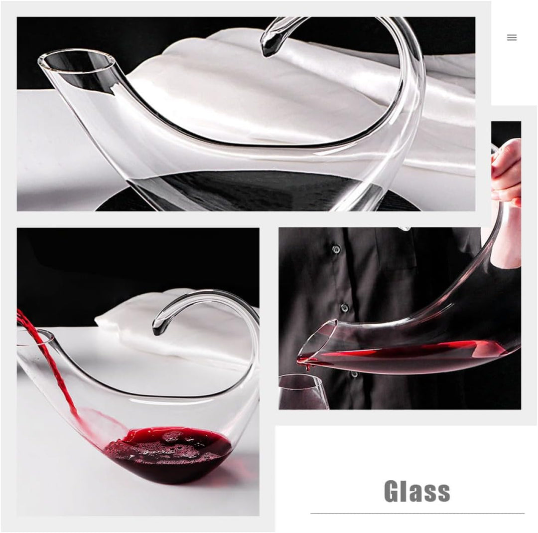 Alipis Eleganter Weindekanter aus Glas mit Feiner Verarbeitung zur Geschmacksverbesserung Handlicher