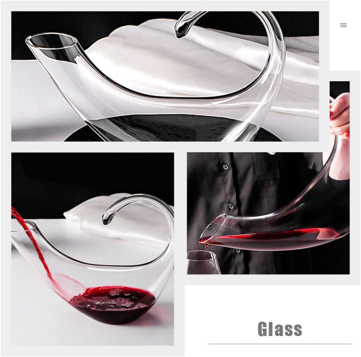 Alipis Eleganter Weindekanter aus Glas mit Feiner Verarbeitung zur Geschmacksverbesserung Handlicher