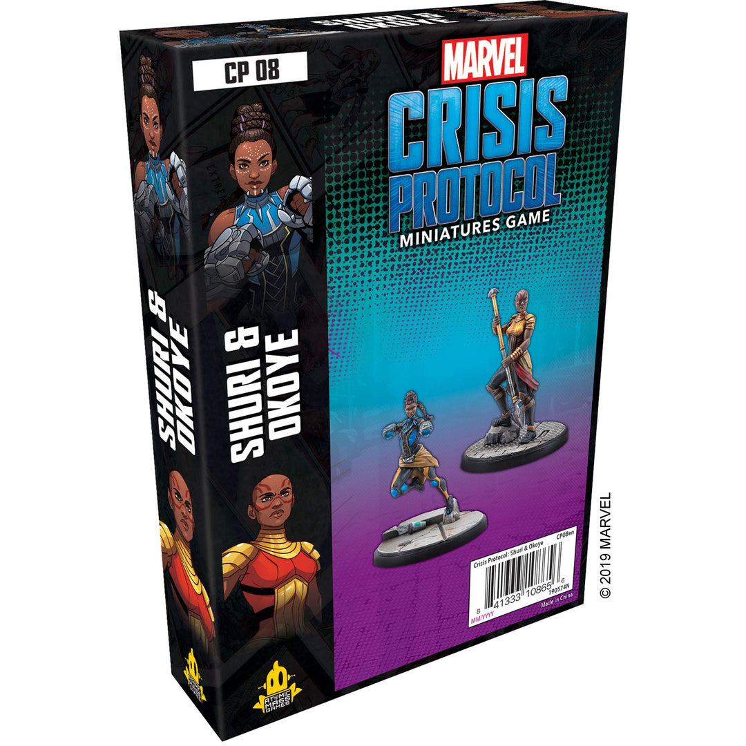 Atomic Mass Games , Marvel Crisis Protocol: Character Pack: Shuri and Okoye, Miniatures Game, Ages 1