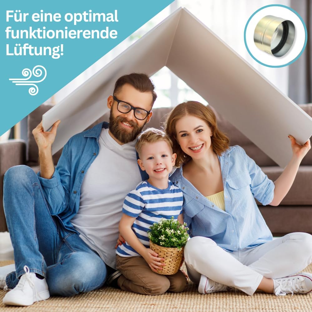 Home Melody Rückschlagklappe - Rückstauklappe für Dunstabzug, Trockner Entlüftung, Abluftventilator,