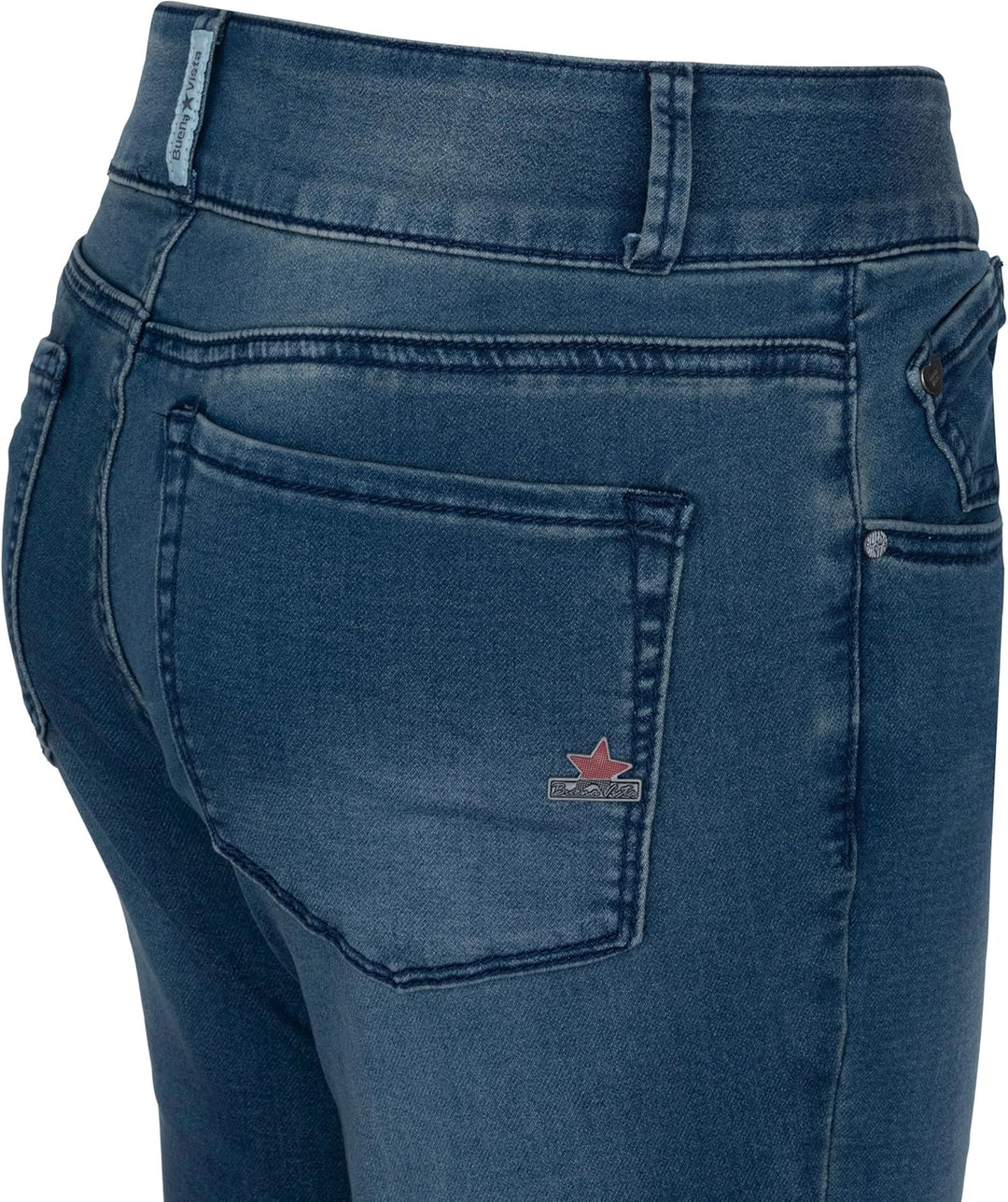 Buena Vista Damen Sweat Denim Tummyless S Middel Blue, S Middel Blue