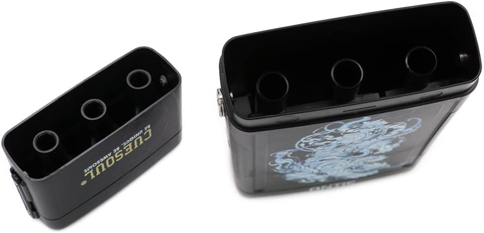 CUESOUL ANTIE Hard Dart Case, Hält 6 Steeldarts/Soft Tip Darts und zusätzliches Zubehör, mit Vier my