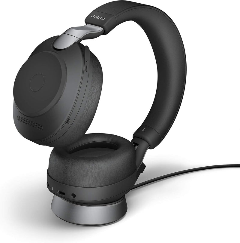 Jabra Evolve2 85 Wireless PC Headset with Charging Stand – Noise Cancelling Microsoft Teams Certifie