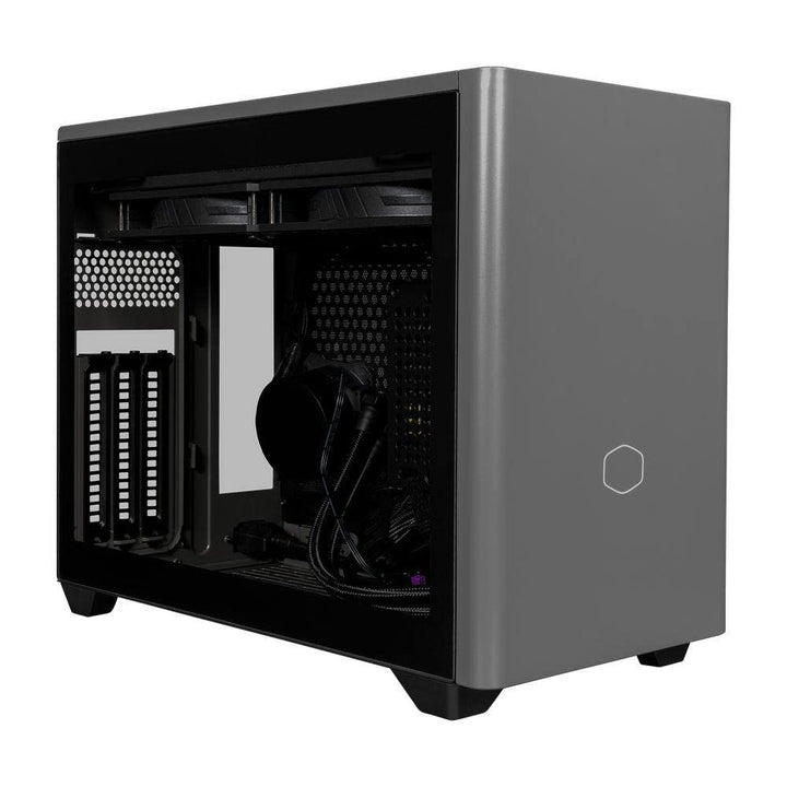 Cooler Master MasterBox NR200P MAX Mini-ITX PC-Gehäuse - Seitenteil aus gehärtetem Glas, 280mm AIO-C
