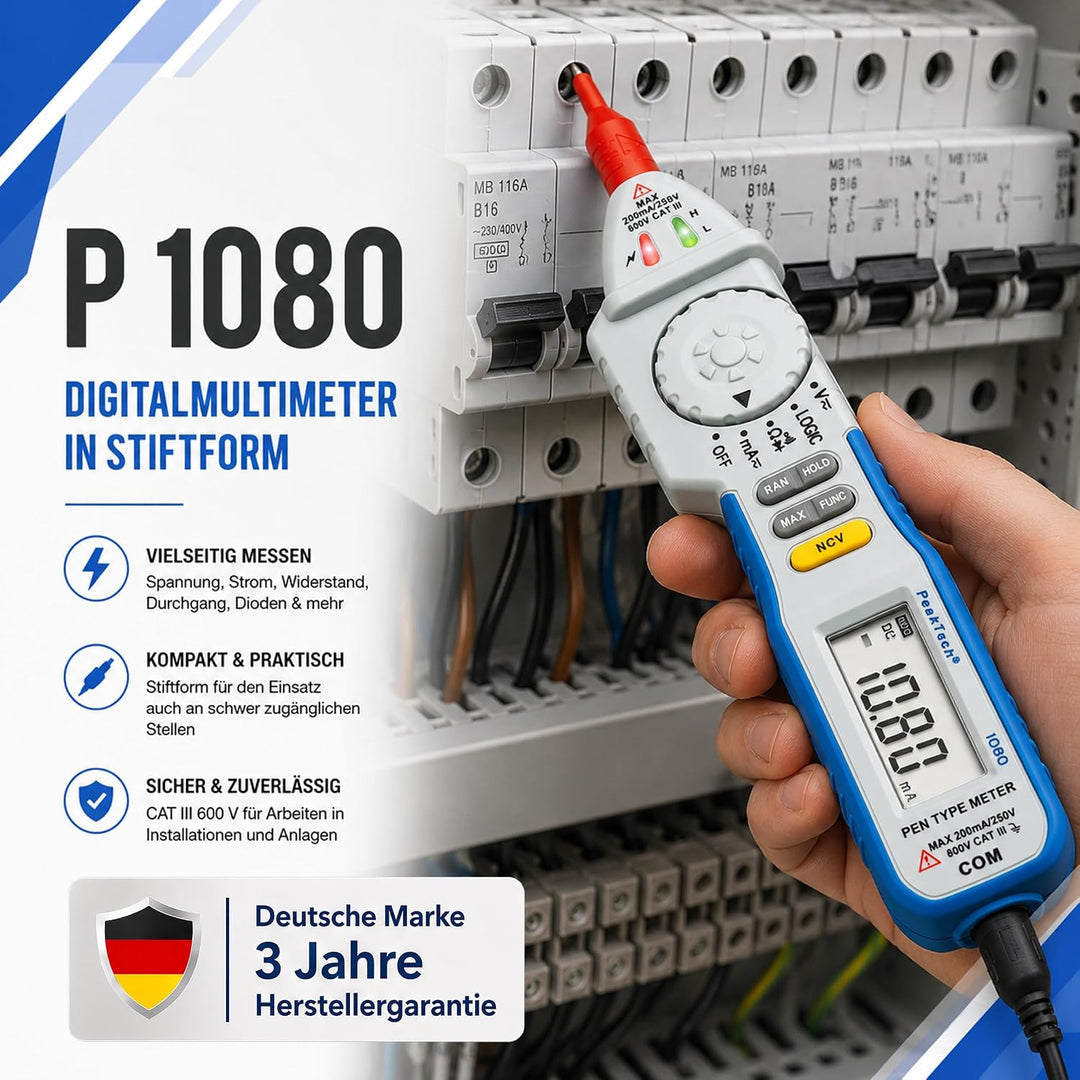 Digitales Stift-Multimeter, NCV Digitaler Spannungsprüfer mit LED-Anzeige, Voltmeter, elektronisches