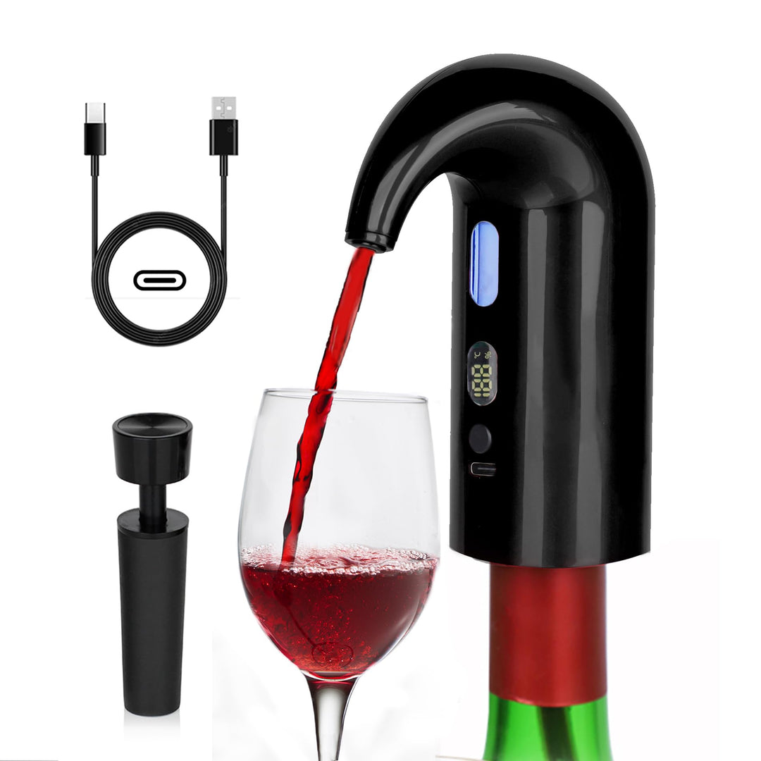 Elektrischer Weinbelüfter-Spender, elektrischer Smart-Dekanter mit wiederaufladbarem USB-Anschluss,