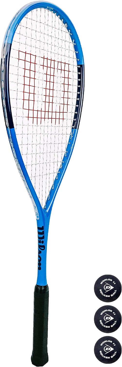 Wilson Ultra Elite Squashschläger + Squashbälle (verschiedene Optionen erhältlich) Schläger + Bälle