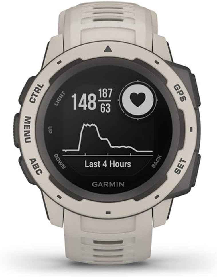 Garmin Instinct - wasserdichte GPS-Smartwatch mit Sport-/Fitnessfunktionen. Herzfrequenzmessung am H