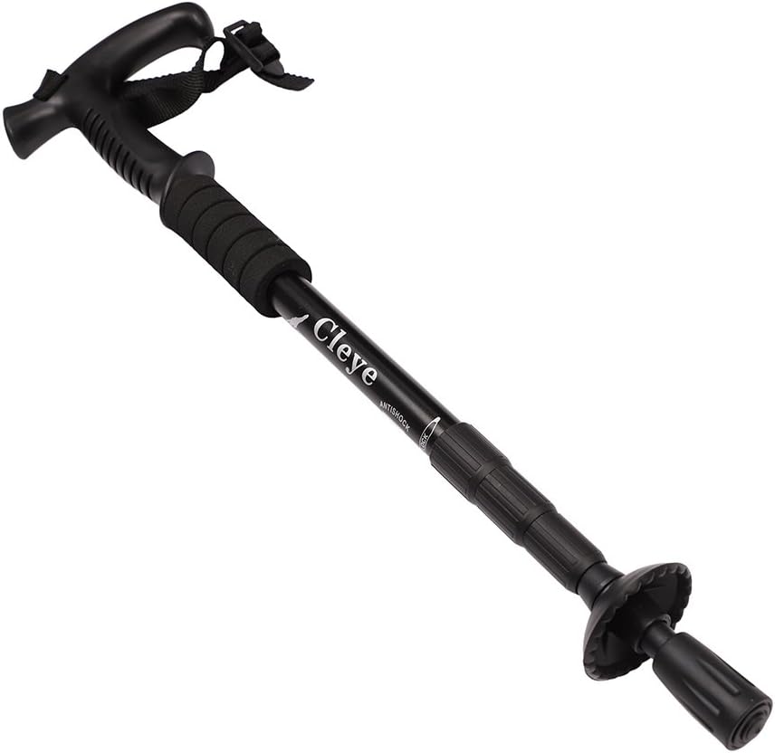 ITODA Wanderstöcke Trekkingstöcke 51-110cm verstellbar T-Griff leicht Wanderstock mit Anti-Rutsch An