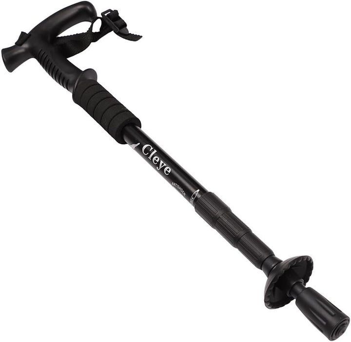ITODA Wanderstöcke Trekkingstöcke 51-110cm verstellbar T-Griff leicht Wanderstock mit Anti-Rutsch An