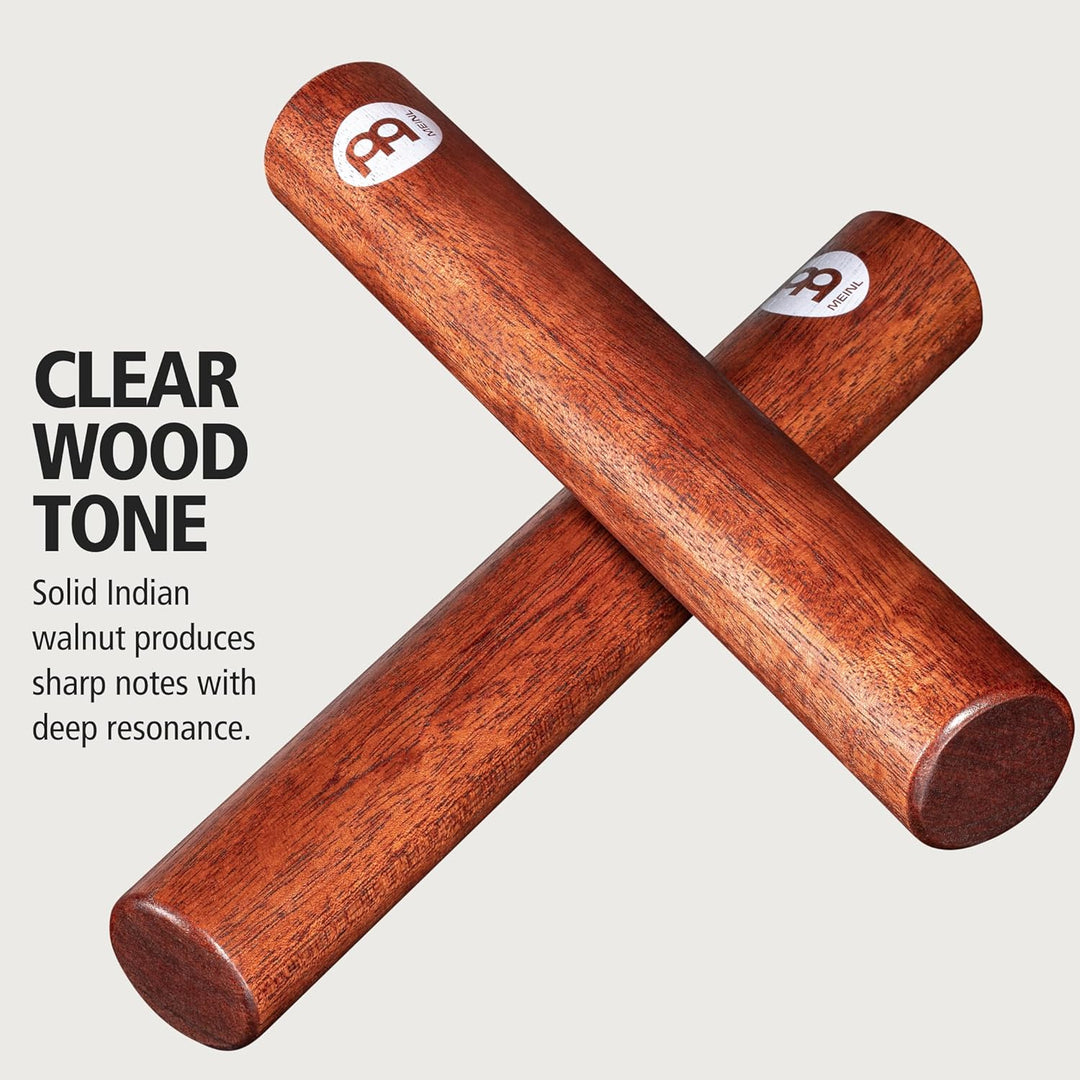 Meinl Percussion Wood Claves Instrument - 1 Paar zylindrische Klanghölzer - Musikinstrument - Indisc