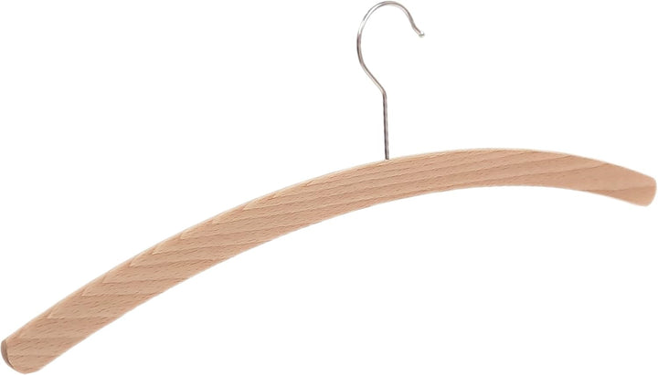 Kleiderbügel aus Buchenholz, Einfachbügel roh, Holz aus nachhaltiger Forstwirtschaft mit EUDR, 42 cm