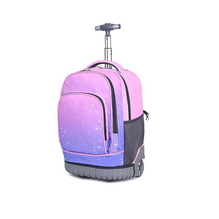 CONPHERON Trolley Rucksack mit Rollen Rolling Schultasche für Mädchen Jungen Schüler Kindergepäck Re