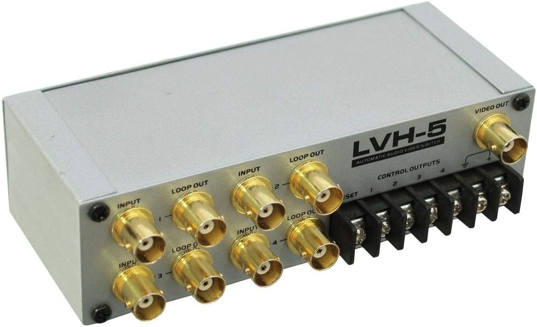 Eurolite LVH-5 Automatischer Video-Umschalter | 4 Eingänge mit Durchschleifausgang über BNC-Stecker