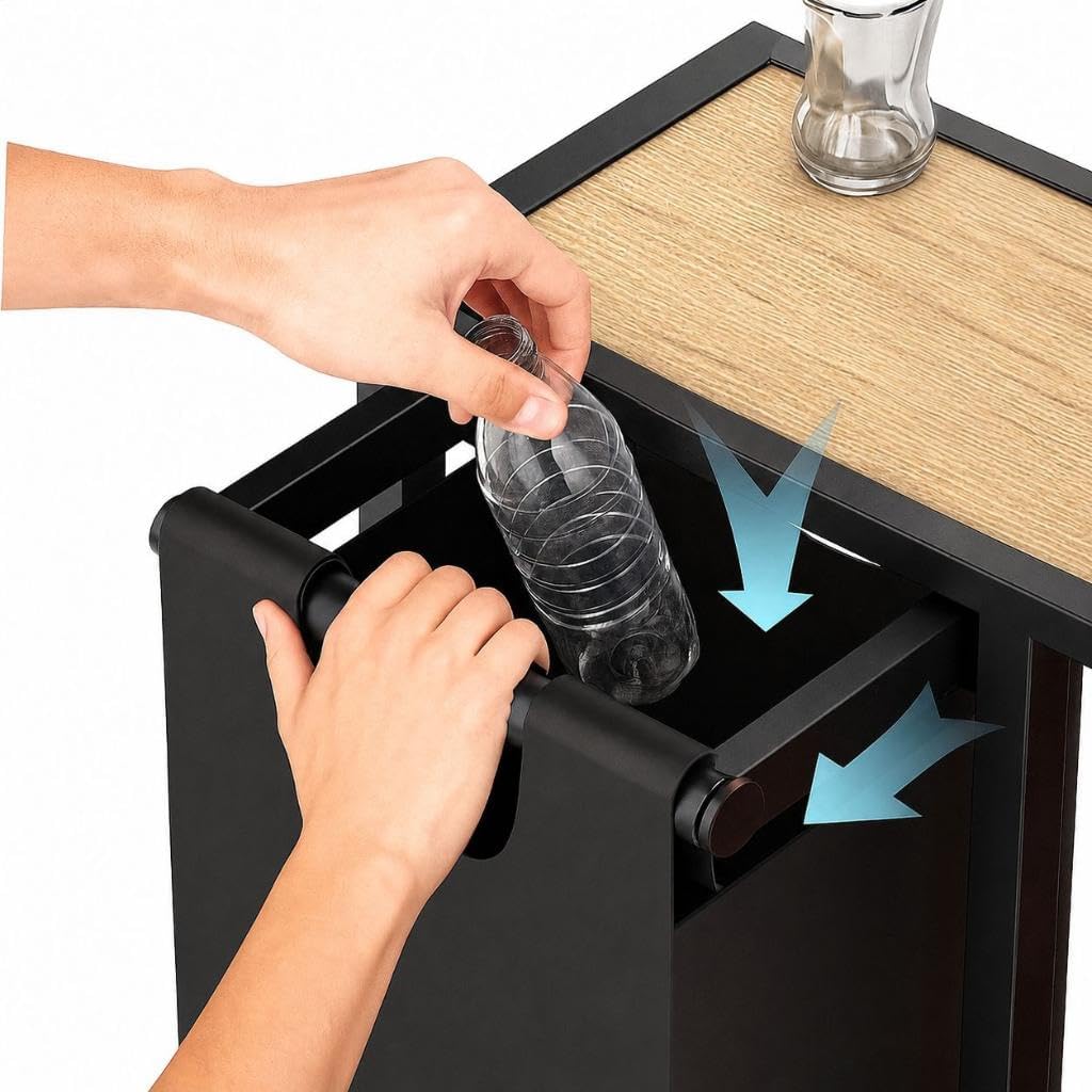 DanDiBo Getränkekistenregal 4 Kisten mit Ablage Pfandflaschen Sammelbehälter 2 in 1 Metall Schwarz 9