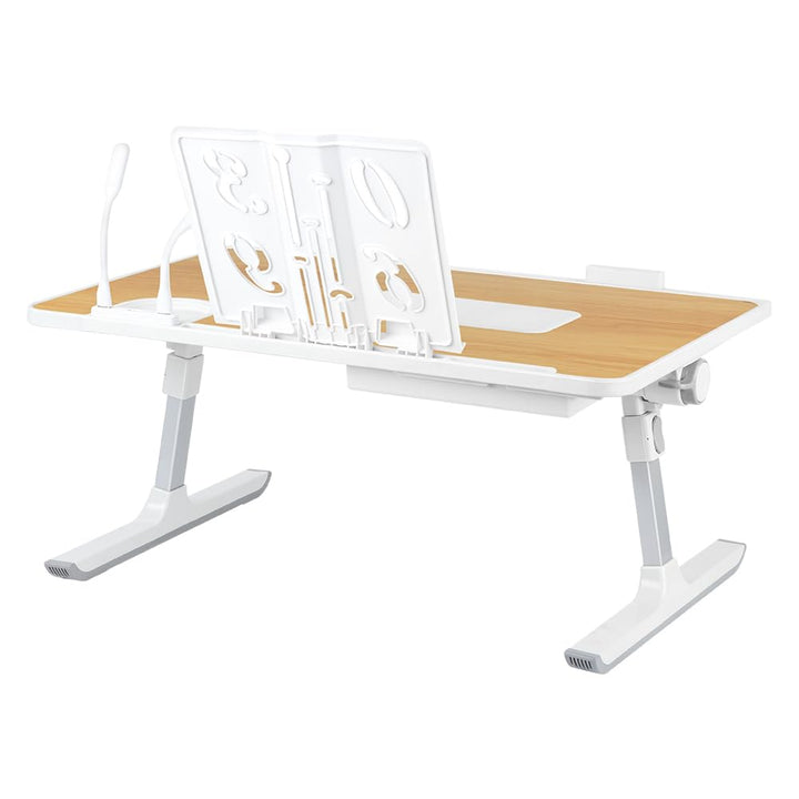 LANTUS Laptop-Ständer fürs Bett, Betttisch mit Laptop-Kühler, Halterung für Tablet, Schublade, höhen