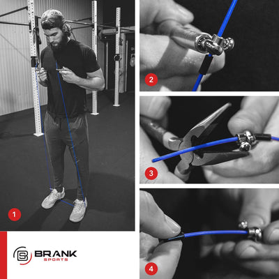 BRANK SPORTS® Speed Rope mit 3 Stahlseilen für Crossfit, Boxen, Rope-Skipping & normales Seilspringe