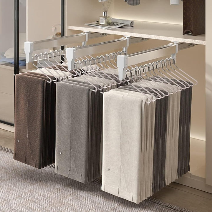 Ausziehbare Kleiderstange kleiderbügel platzsparend hosen,Hohe Belastbarkei Hosenhalter Für Kleiders