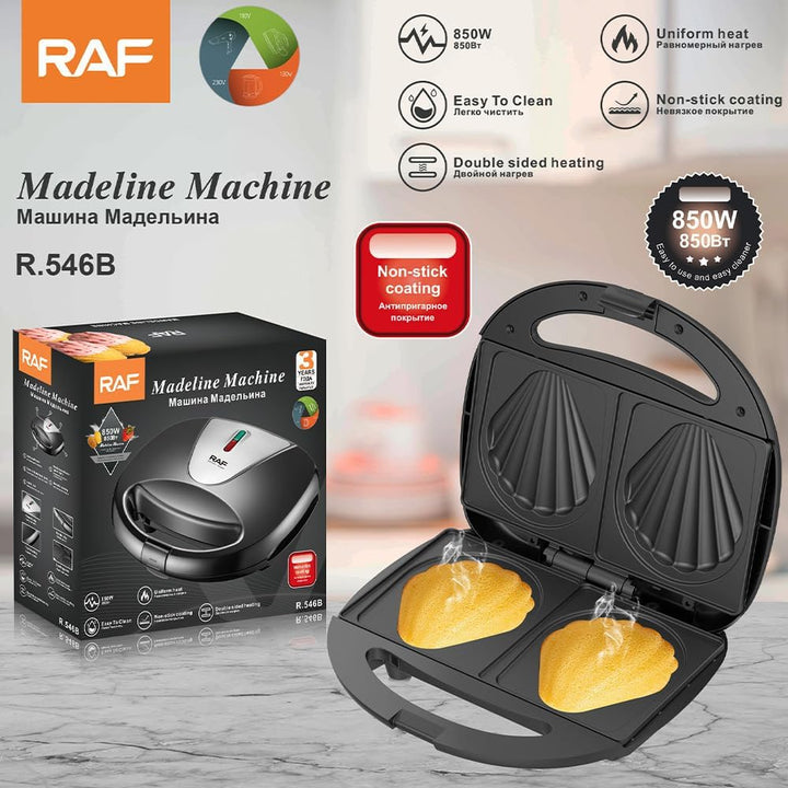 Bewinner 850W Gebrannte Madeleine Maker – Doppelseitig Beheizter Gugelhupf Maker mit Verbrühschutzgr