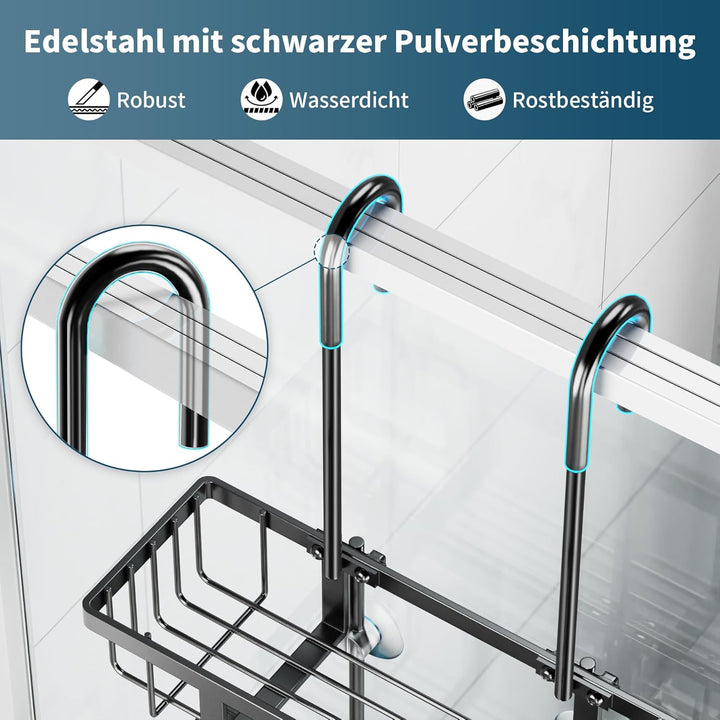 pickpiff Duschablage Zum Hängen Duschregal Shampoo Halterung Für Dusche Glastür Duschkorb Ohne Bohre