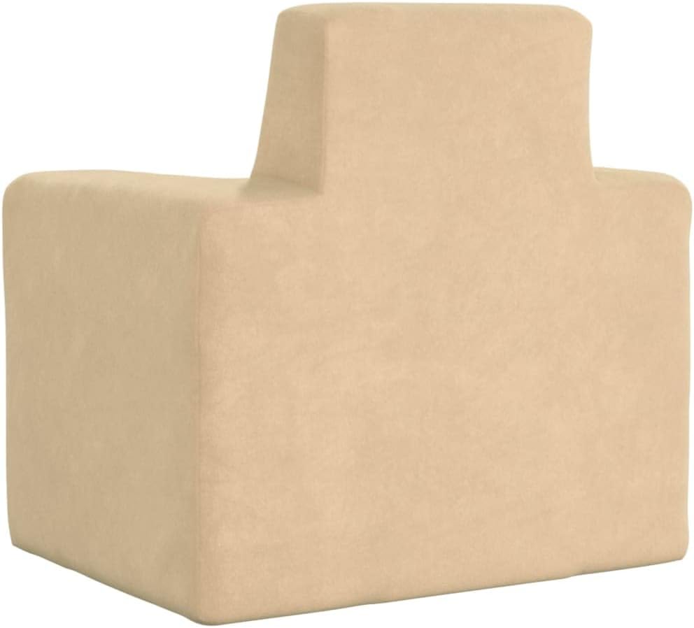 Kindersofa 52x39x50 cm Creme Weich Plüsch Schlafcouch Kinderzimmer MöBel Kinder Sofa Kindercouch Kin