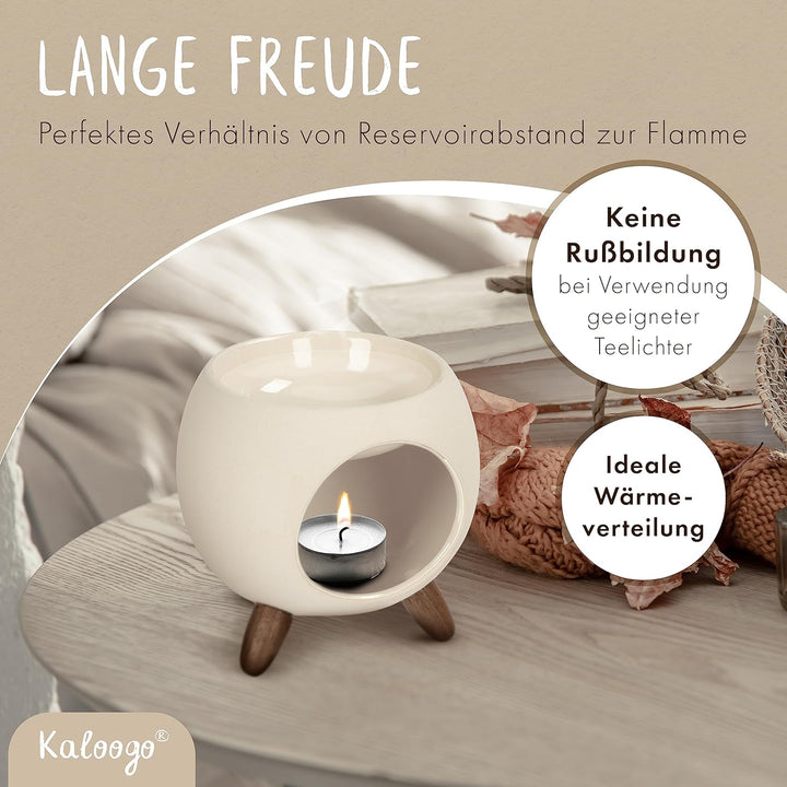 Sabai Scent Duftlampe – Elegantes Duftlicht – 3-beiniges Design – für ätherisches Öl + Duftwachs – p