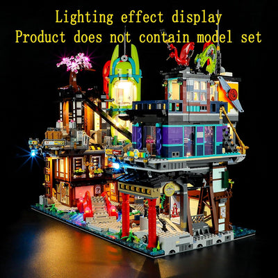 GEAMENT LED Licht-Set Kompatibel mit Lego Die Märkte von NINJAGO City (NINJAGO City Markets) - Beleu