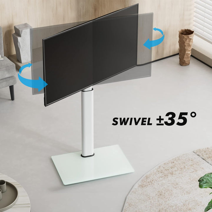 FITUEYES TV Ständer TV Bodenständer Standfuss Fernsehstand höhenverstellbar schwenkbar neigbar für 1