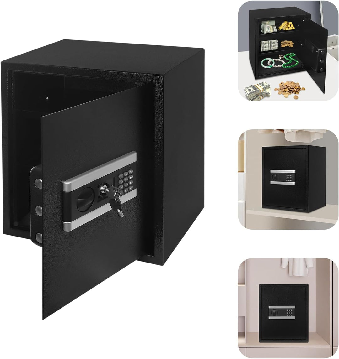 45 L Möbeltresore Tresor mit Schlüssel & Digital Zahlenschloss,Elektronischer Safe Hotelsafe Geldkof