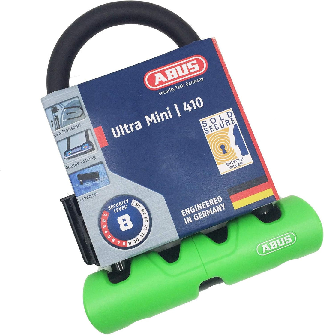 ABUS Bügelschloss Ultra 410 + SH34-Schlosshalterung - Fahrradschloss mit Rundbügel - ABUS-Sicherheit