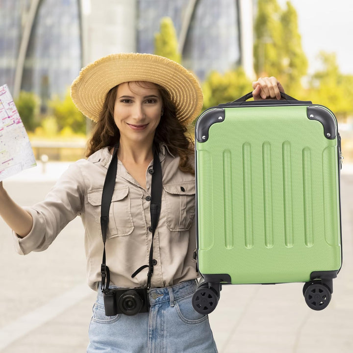 yonsly Trolley Koffer Suitcase, Reisekoffer, Rollkoffer Handgepäck, Hartschalenreisekoffer mit 4 Rol
