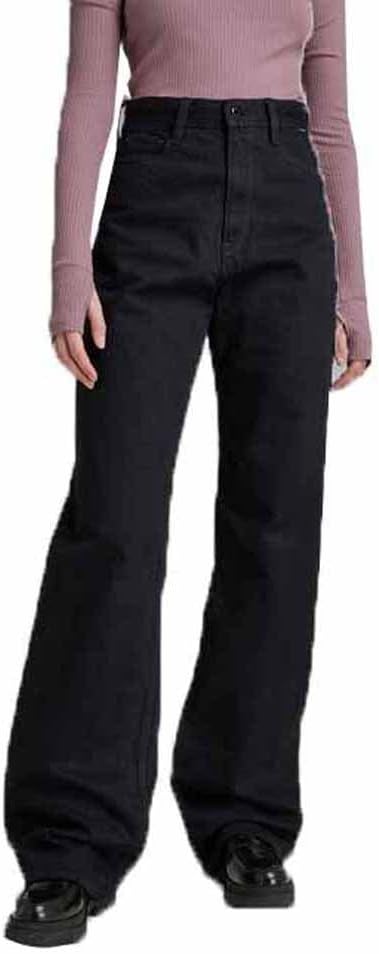 G-STAR Damen Jeans Stray Ultra High Straight Wmn 27W / 28L Schwarz (Pitch Black D22068-d182-a810), 2