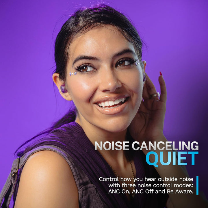 JLab Go Pop ANC In Ear Kopfhörer Bluetooth, Active Noise Cancelling kabellose Kopfhörer 24+ Std. Spi