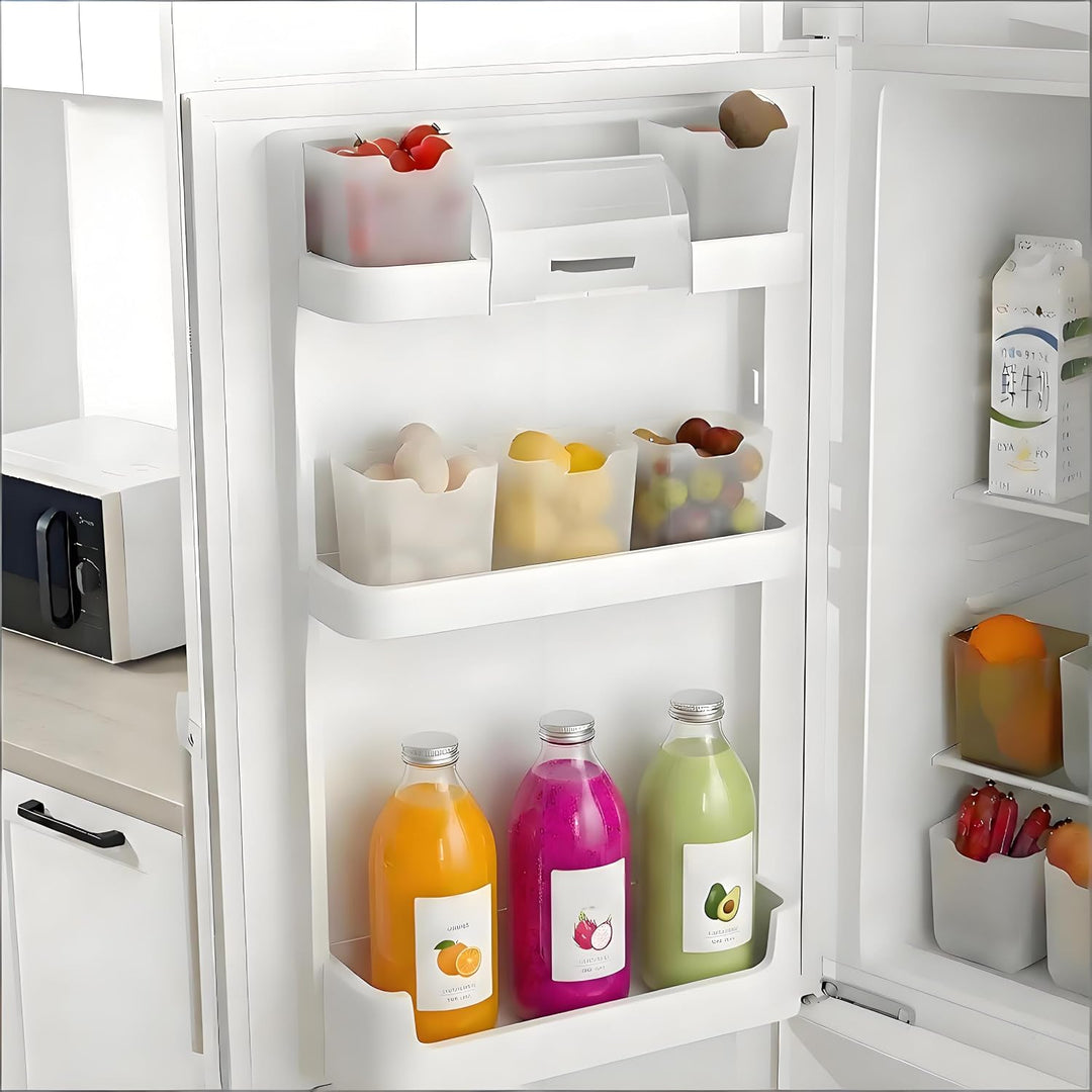 6er Pack Kühlschrank Organizer Aufbewahrung Boxen Set, Fridge Organizer Schublade Ordnungssystem Sta