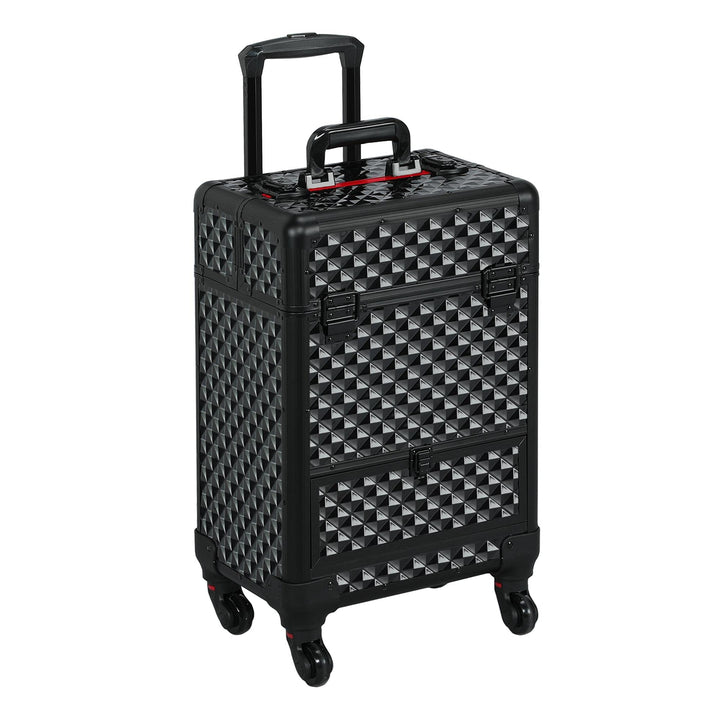 Yaheetech Alu Kosmetikkoffer Friseurkoffer Trolley Schminkoffer Beauty Case 34,3 x 24,2 x 55,5 cm sc