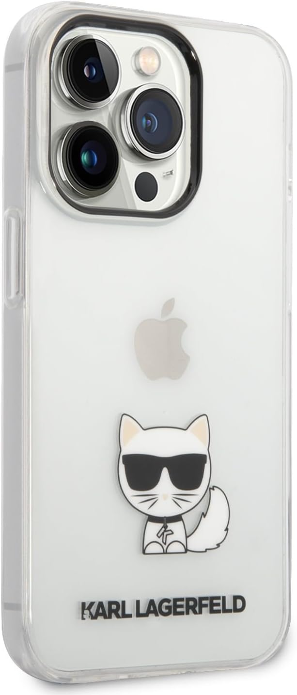 KARL LAGERFELD KLHCP14LCTTR hülle für iPhone 14 Pro 6,1" hardcase transparent Choupette Body