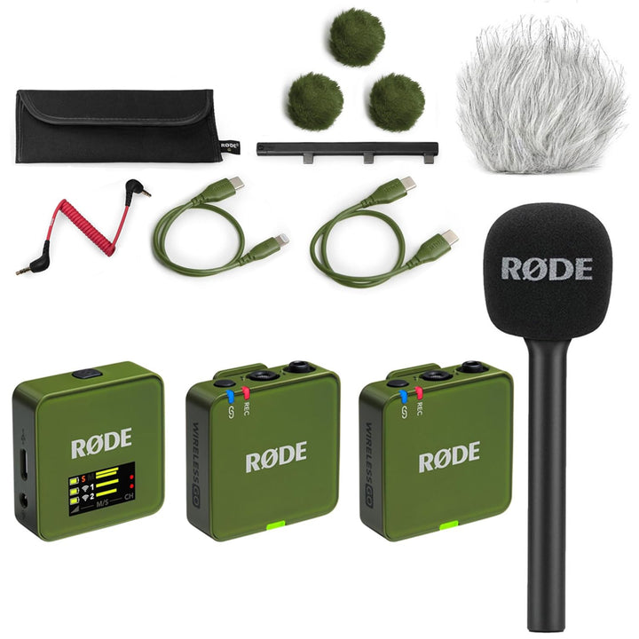 Rode Wireless GO Gen 3 Drahtloses 2-Kanal Mikrofon-Funksystem mit Interview GO Handadapter und keepd
