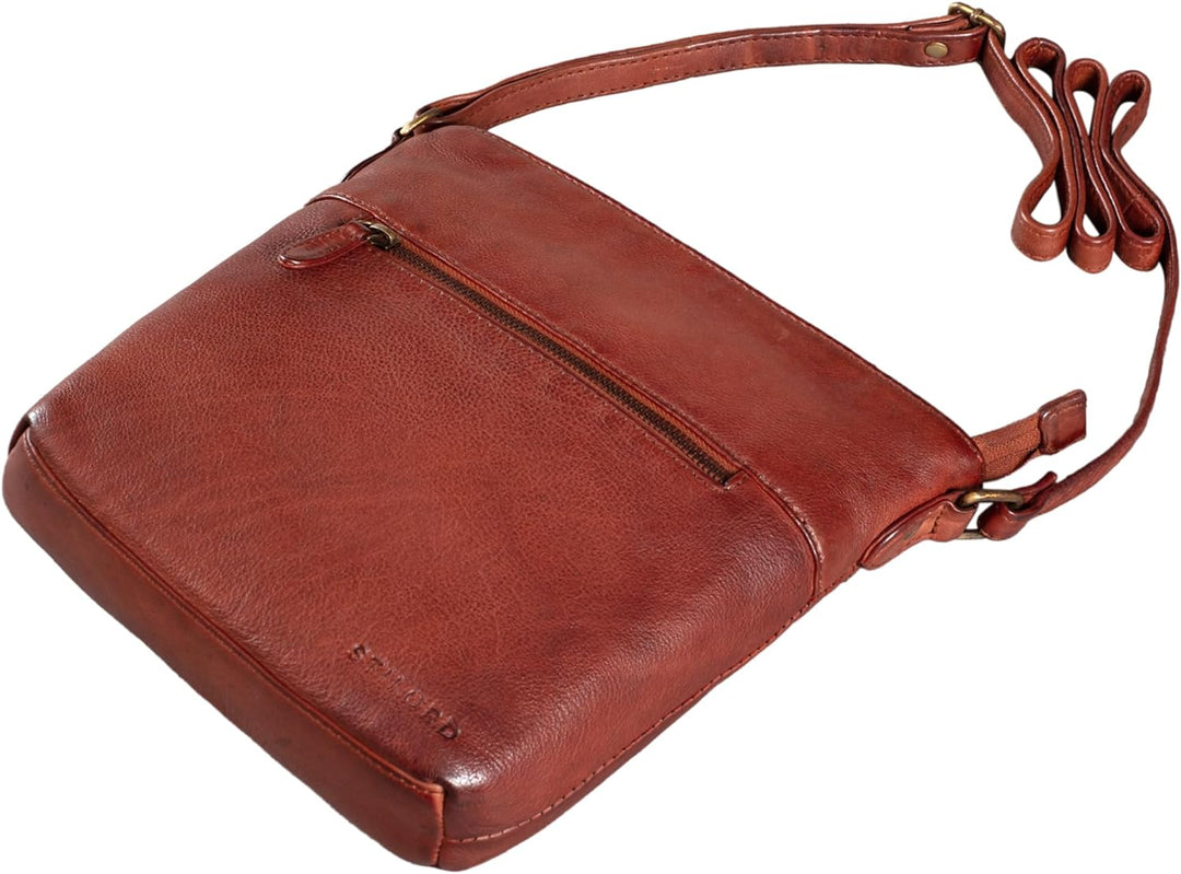STILORD 'Jasmine' Ledertasche Damen Umhängetasche Handtasche Elegante Damentasche zum Umhängen Klein