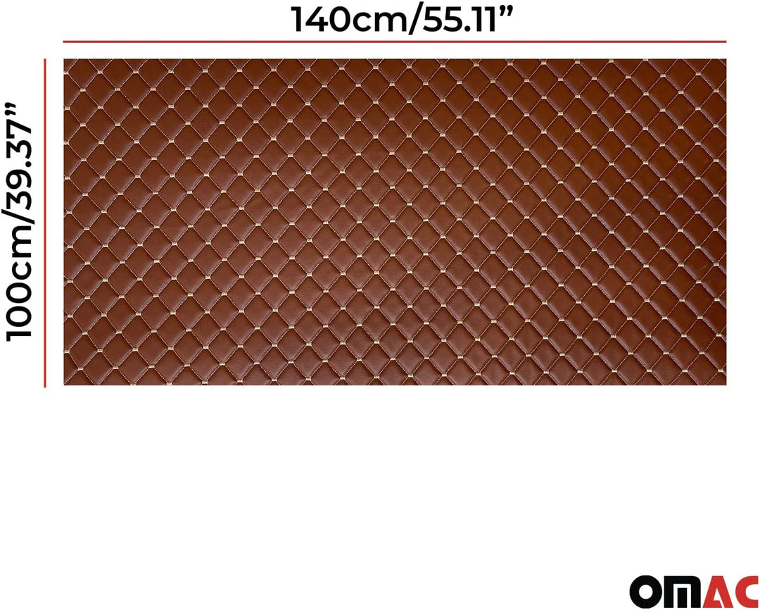 OMAC Geprägte Schwarz Kunstleder Auto Polsterung Leder Patches | Interieur Zubehör mit Diamant-Stich