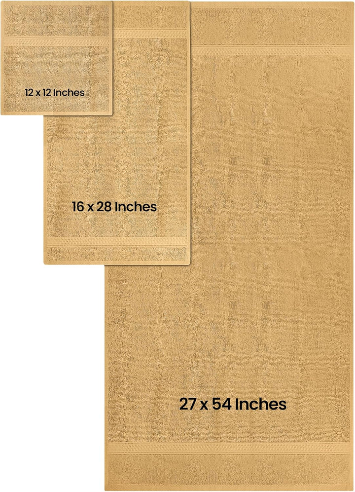 Utopia Towels - 8 teilig Handtücher Set aus Baumwolle mit Aufhänger - 2 Badetuch, 2 Handtücher und 4