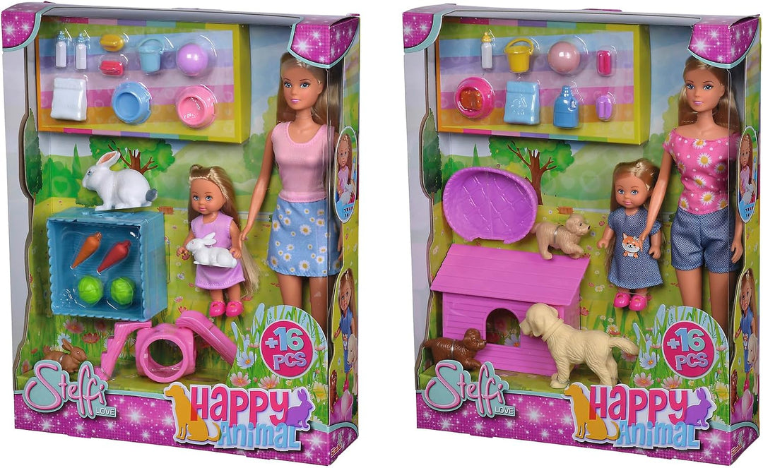 Simba 105732156 - Steffi Love Happy Animal, 2-Fach Sortiert, es Wird nur EIN Artikel geliefert, Spie