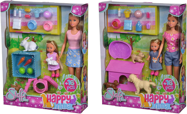 Simba 105732156 - Steffi Love Happy Animal, 2-Fach Sortiert, es Wird nur EIN Artikel geliefert, Spie