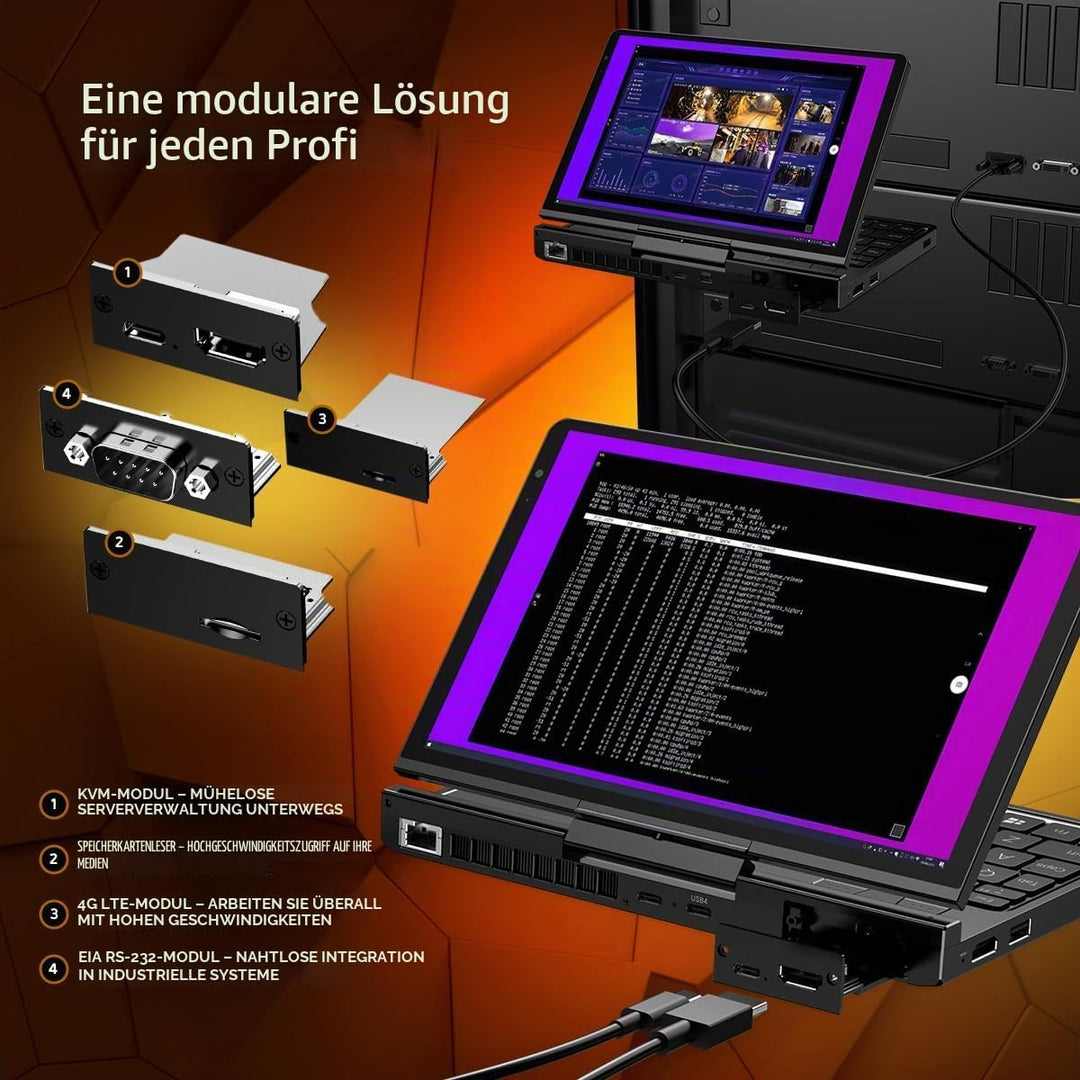 GPD Pocket 4: Mini-Laptop mit AMD Ryzen 7 8840U CPU, Radeon 780M GPU, 16GB LPDDR5X RAM, 1TB PCIe Gen