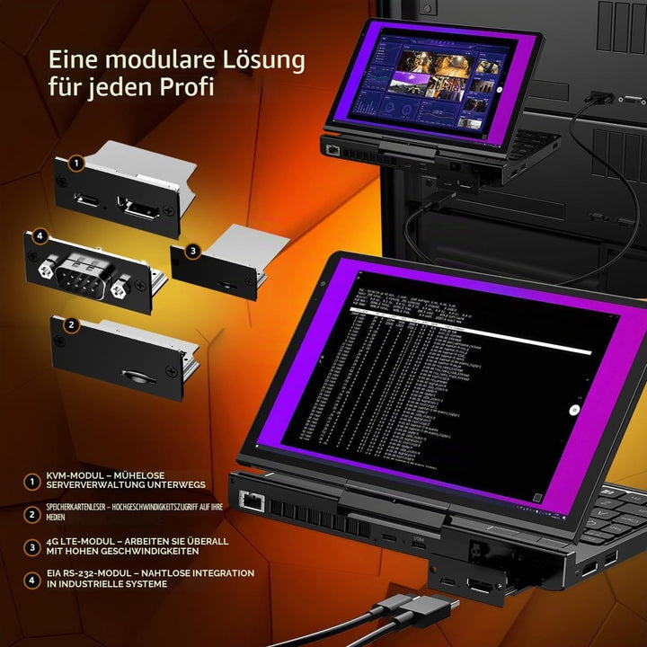 GPD Pocket 4: Mini-Laptop mit AMD Ryzen 7 8840U CPU, Radeon 780M GPU, 16GB LPDDR5X RAM, 1TB PCIe Gen
